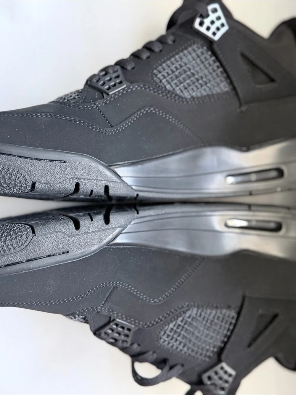 Jordan Men's Black Retro 4 Sneakers